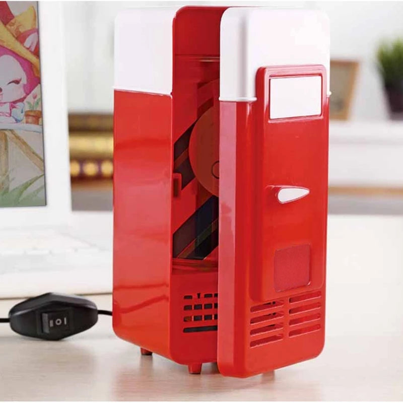 Portable Mini Fridge USB Powered Car Drink Cooler